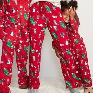 Old Navy Christmas Match The Fam Dogs Cats Pets Flannel Pajamas Pants Top 4X T